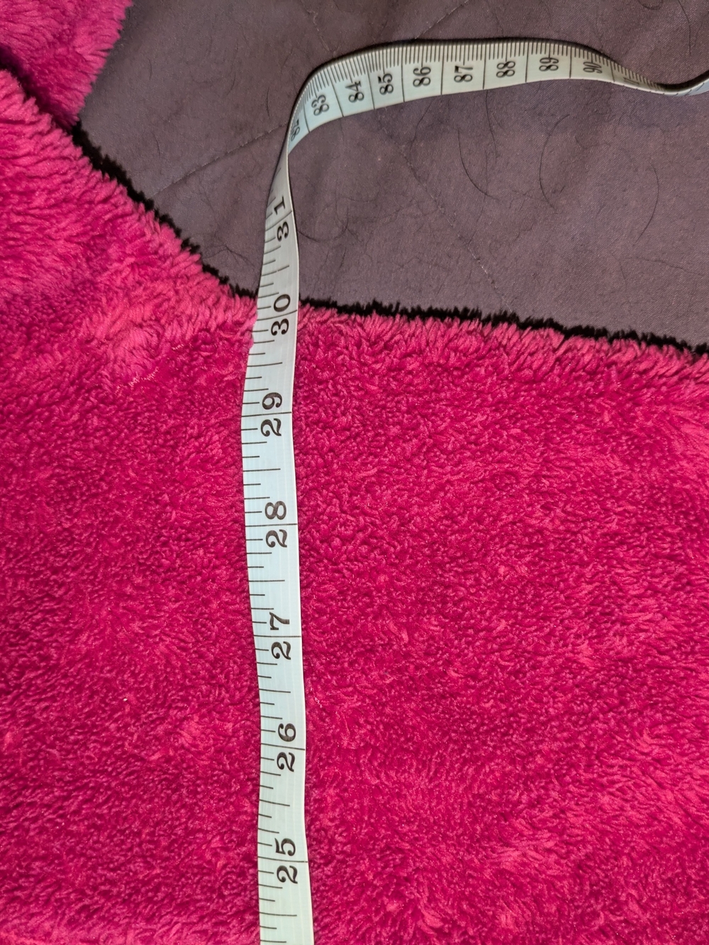 JoyLab Plush Half-Zip Teddy Jacket in Raspberry - Picture 4 of 6